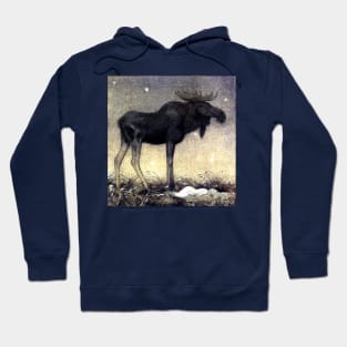 Leap the Elk and Little Princess Cottongrass - John Bauer Hoodie